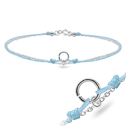 Shiny Rope with Loop Silver Anklet ANK-101